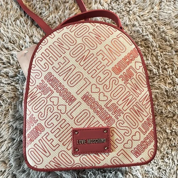 Love Moschino | Bags | Love Moschino Cream Red Signature  display picture 1